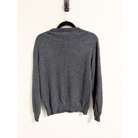Quince Womens Mongolian Cashmere Crewneck Sweater Pullover Charcoal Gray Large - Picture 3 of 5
